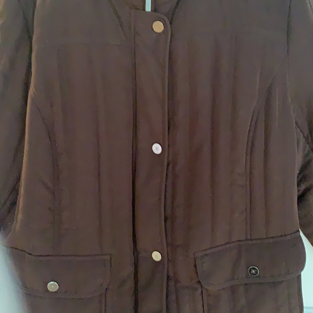 Women’s 1X  quilted brown jacket - Picture 2 of 7